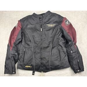 Joe Rocket Honda Goldwing Diva Women’s Sz Large Mesh Motorcycle Jacket Red Black